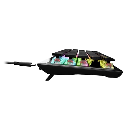Turtle Beach Vulcan II Max – Optical-Mechanical PC Gaming Keyboard, Customizable RGB Illuminated Keys and Palm Rest, Smart Keys, Titan II Smooth Linear Switches, 200M Keystroke Durability – Black