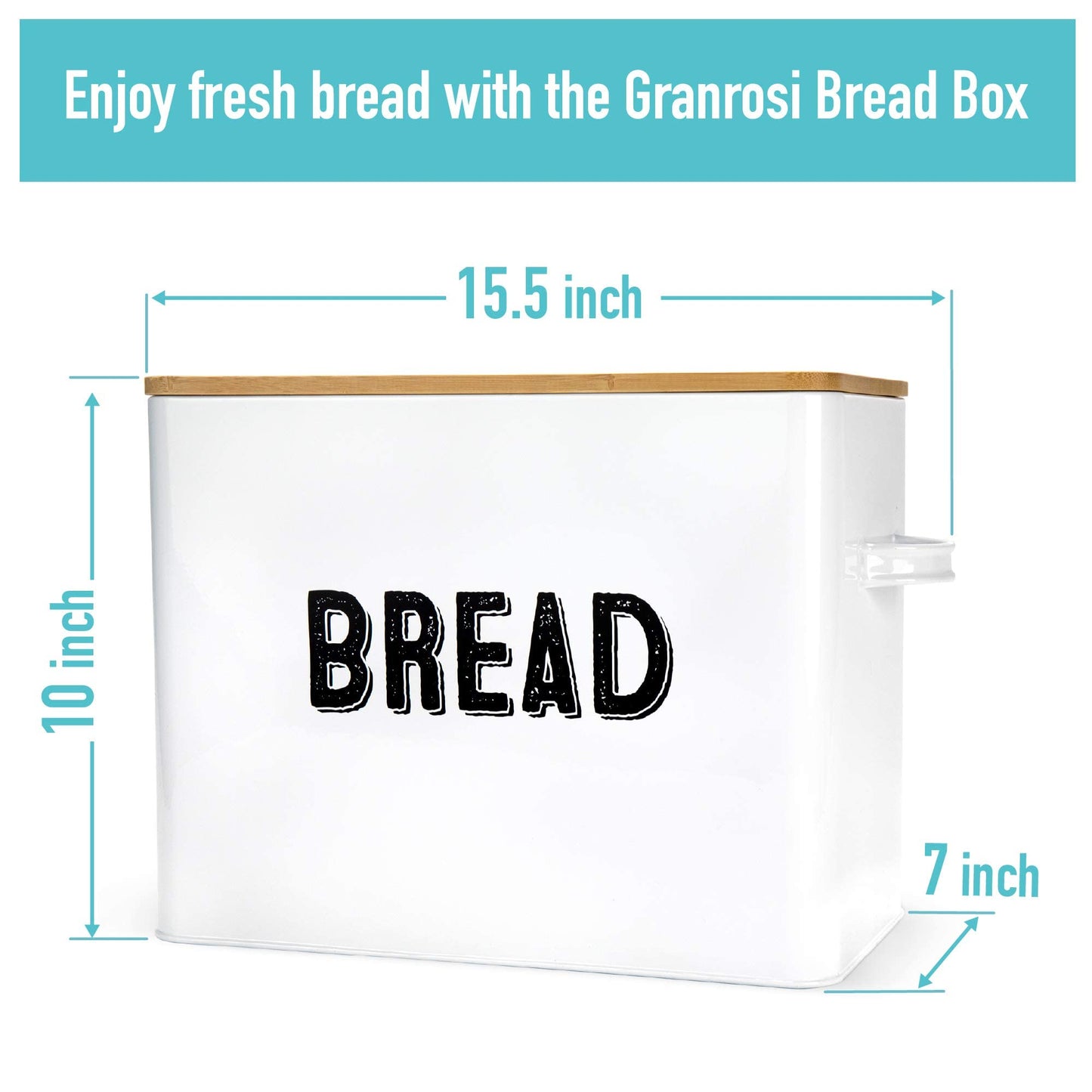 Granrosi Large Bread Box for Kitchen Countertop