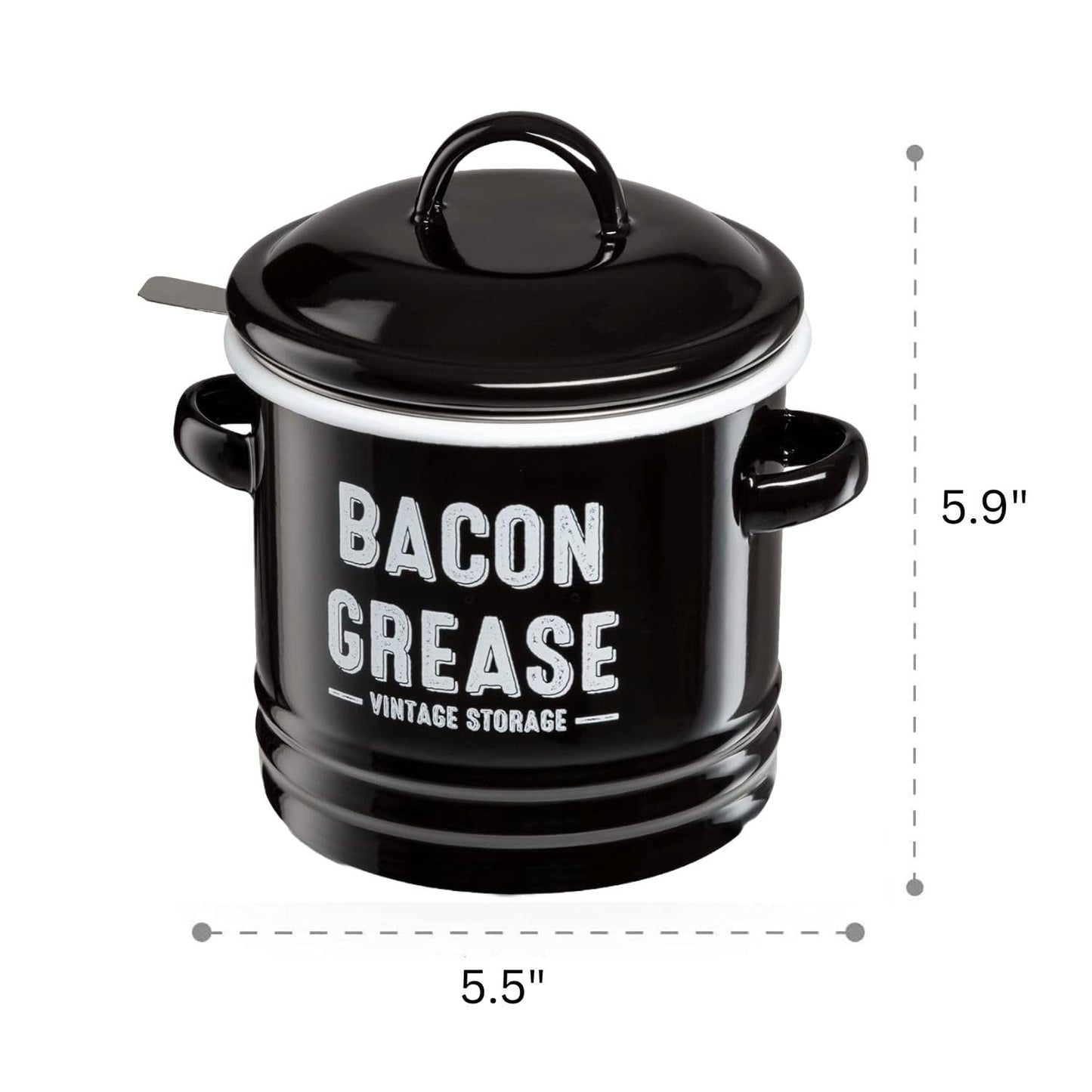 Granrosi Bacon Grease Container with Strainer - 36OZ