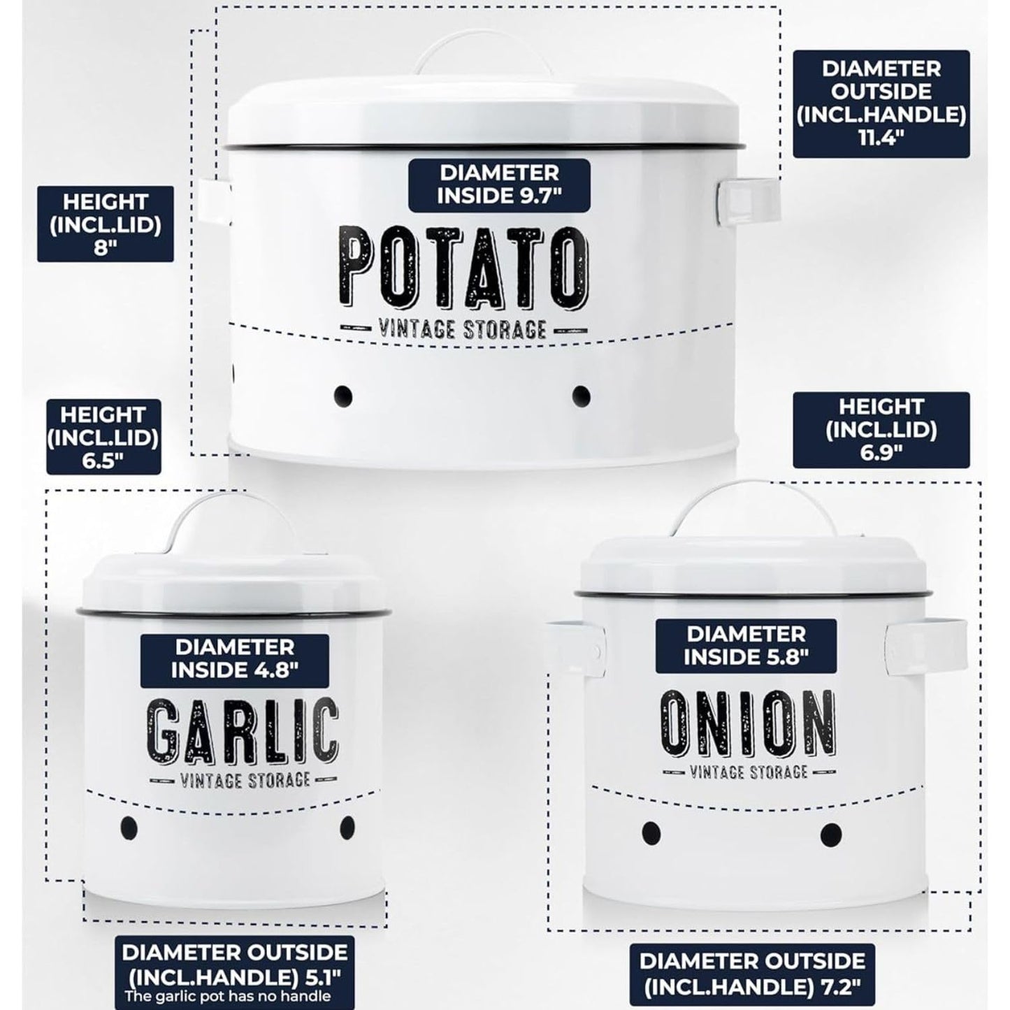 Granrosi Flour and Sugar Set of 4 Storage Containers