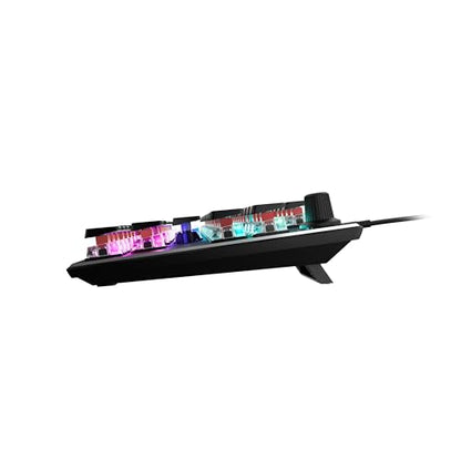Turtle Beach Vulcan II Max – Optical-Mechanical PC Gaming Keyboard, Customizable RGB Illuminated Keys and Palm Rest, Smart Keys, Titan II Smooth Linear Switches, 200M Keystroke Durability – Black
