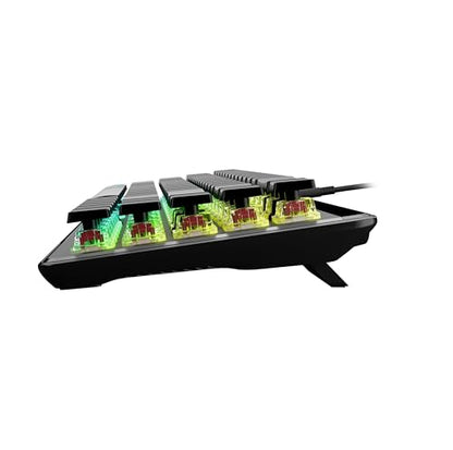 Turtle Beach Vulcan II Max – Optical-Mechanical PC Gaming Keyboard, Customizable RGB Illuminated Keys and Palm Rest, Smart Keys, Titan II Smooth Linear Switches, 200M Keystroke Durability – Black