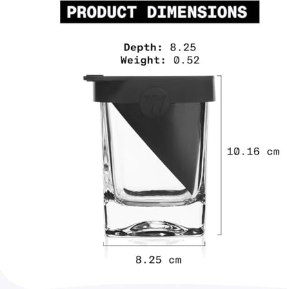 Corkcicle Premium Whiskey Wedge Glass w/Silicone Mold, 9 oz