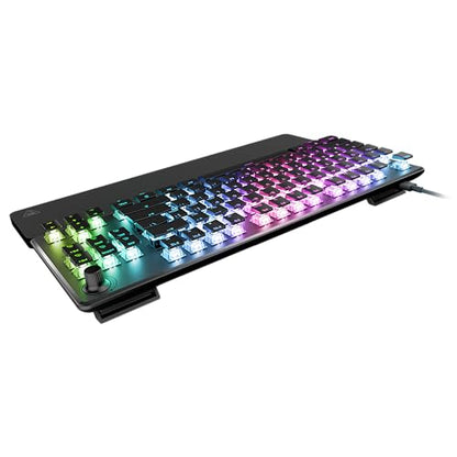 Turtle Beach Vulcan II Max – Optical-Mechanical PC Gaming Keyboard, Customizable RGB Illuminated Keys and Palm Rest, Smart Keys, Titan II Smooth Linear Switches, 200M Keystroke Durability – Black