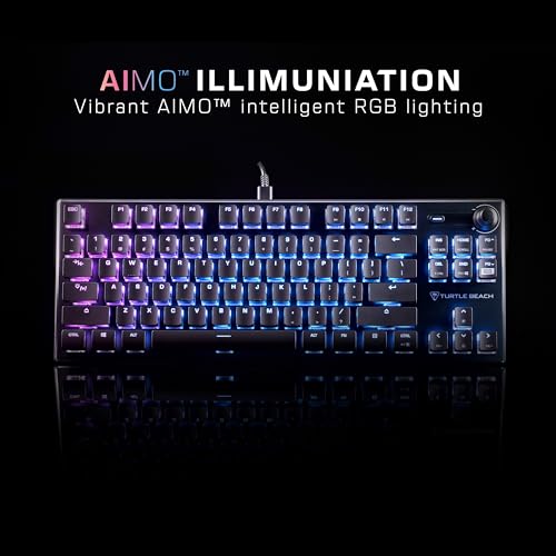 Turtle Beach Vulcan II Max – Optical-Mechanical PC Gaming Keyboard, Customizable RGB Illuminated Keys and Palm Rest, Smart Keys, Titan II Smooth Linear Switches, 200M Keystroke Durability – Black