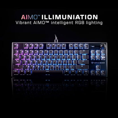 Turtle Beach Vulcan II Max – Optical-Mechanical PC Gaming Keyboard, Customizable RGB Illuminated Keys and Palm Rest, Smart Keys, Titan II Smooth Linear Switches, 200M Keystroke Durability – Black