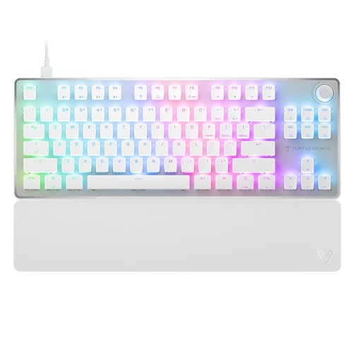 Turtle Beach Vulcan II Max – Optical-Mechanical PC Gaming Keyboard, Customizable RGB Illuminated Keys and Palm Rest, Smart Keys, Titan II Smooth Linear Switches, 200M Keystroke Durability – Black