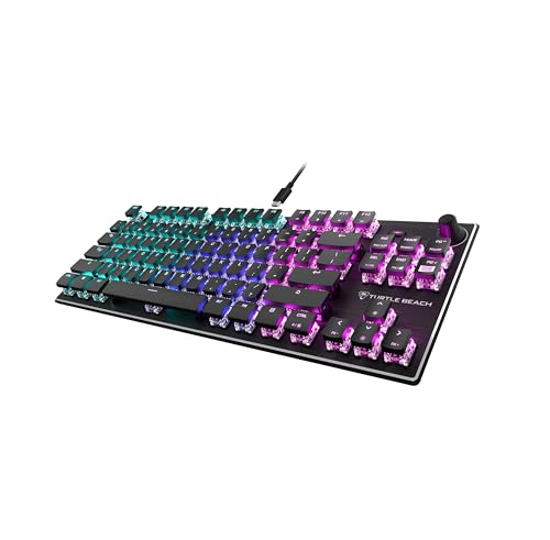 Turtle Beach Vulcan II Max – Optical-Mechanical PC Gaming Keyboard, Customizable RGB Illuminated Keys and Palm Rest, Smart Keys, Titan II Smooth Linear Switches, 200M Keystroke Durability – Black