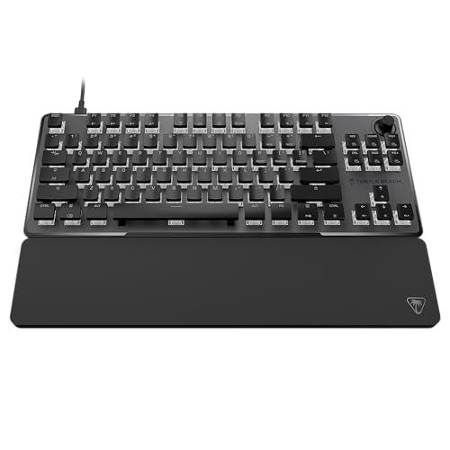 Turtle Beach Vulcan II Max – Optical-Mechanical PC Gaming Keyboard, Customizable RGB Illuminated Keys and Palm Rest, Smart Keys, Titan II Smooth Linear Switches, 200M Keystroke Durability – Black