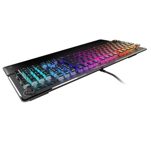 Turtle Beach Vulcan II Max – Optical-Mechanical PC Gaming Keyboard, Customizable RGB Illuminated Keys and Palm Rest, Smart Keys, Titan II Smooth Linear Switches, 200M Keystroke Durability – Black