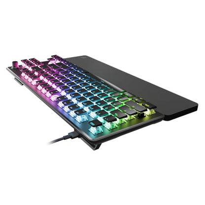 Turtle Beach Vulcan II Max – Optical-Mechanical PC Gaming Keyboard, Customizable RGB Illuminated Keys and Palm Rest, Smart Keys, Titan II Smooth Linear Switches, 200M Keystroke Durability – Black