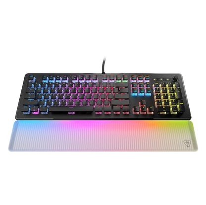 Turtle Beach Vulcan II Max – Optical-Mechanical PC Gaming Keyboard, Customizable RGB Illuminated Keys and Palm Rest, Smart Keys, Titan II Smooth Linear Switches, 200M Keystroke Durability – Black