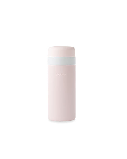 W&P Porter Insulated Bottle 16 oz | Clean Taste Ceramic Coating for Water, Coffee, & Tea | Wide Mouth Vacuum Insulated | Dishwasher Safe, Blush Terrazzo