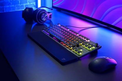 Turtle Beach Vulcan II Max – Optical-Mechanical PC Gaming Keyboard, Customizable RGB Illuminated Keys and Palm Rest, Smart Keys, Titan II Smooth Linear Switches, 200M Keystroke Durability – Black