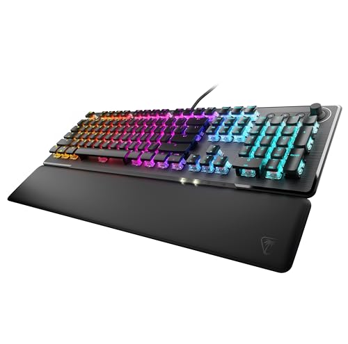 Turtle Beach Vulcan II Max – Optical-Mechanical PC Gaming Keyboard, Customizable RGB Illuminated Keys and Palm Rest, Smart Keys, Titan II Smooth Linear Switches, 200M Keystroke Durability – Black