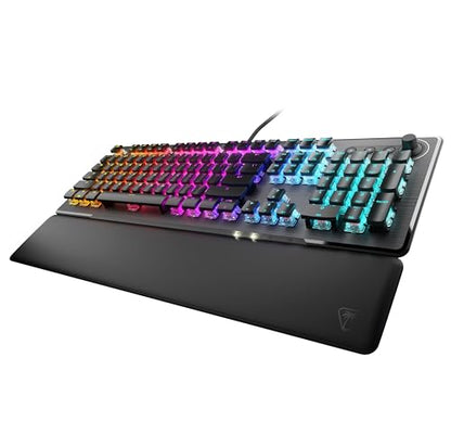 Turtle Beach Vulcan II Max – Optical-Mechanical PC Gaming Keyboard, Customizable RGB Illuminated Keys and Palm Rest, Smart Keys, Titan II Smooth Linear Switches, 200M Keystroke Durability – Black