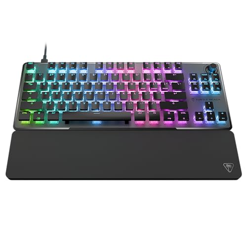 Turtle Beach Vulcan II Max – Optical-Mechanical PC Gaming Keyboard, Customizable RGB Illuminated Keys and Palm Rest, Smart Keys, Titan II Smooth Linear Switches, 200M Keystroke Durability – Black