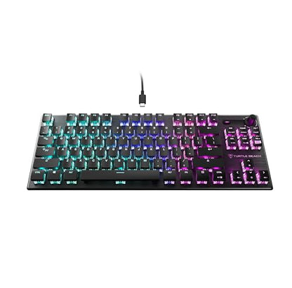 Turtle Beach Vulcan II Max – Optical-Mechanical PC Gaming Keyboard, Customizable RGB Illuminated Keys and Palm Rest, Smart Keys, Titan II Smooth Linear Switches, 200M Keystroke Durability – Black