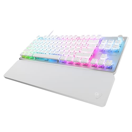 Turtle Beach Vulcan II Max – Optical-Mechanical PC Gaming Keyboard, Customizable RGB Illuminated Keys and Palm Rest, Smart Keys, Titan II Smooth Linear Switches, 200M Keystroke Durability – Black