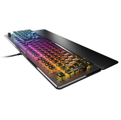 Turtle Beach Vulcan II Max – Optical-Mechanical PC Gaming Keyboard, Customizable RGB Illuminated Keys and Palm Rest, Smart Keys, Titan II Smooth Linear Switches, 200M Keystroke Durability – Black