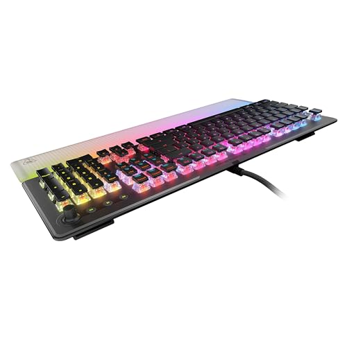 Turtle Beach Vulcan II Max – Optical-Mechanical PC Gaming Keyboard, Customizable RGB Illuminated Keys and Palm Rest, Smart Keys, Titan II Smooth Linear Switches, 200M Keystroke Durability – Black
