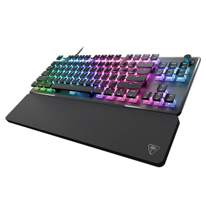 Turtle Beach Vulcan II Max – Optical-Mechanical PC Gaming Keyboard, Customizable RGB Illuminated Keys and Palm Rest, Smart Keys, Titan II Smooth Linear Switches, 200M Keystroke Durability – Black