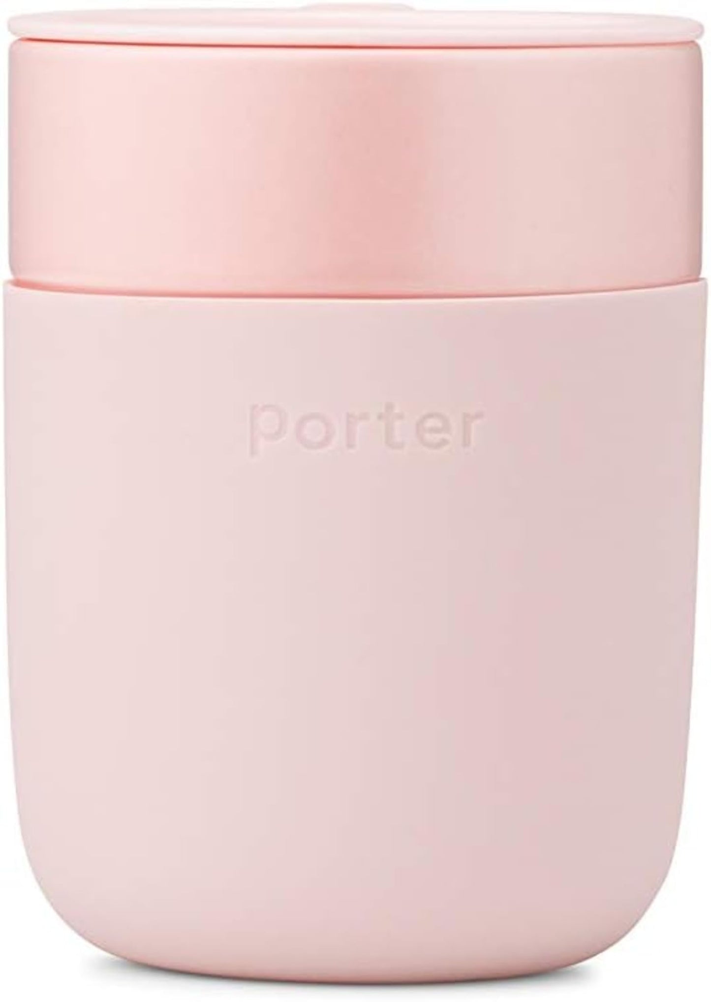 W&P Porter Ceramic Mug w/ Protective Silicone Sleeve, Cream 12 Ounces | On-the-Go | No Seal Tight | Reusable Cup for Coffee or Tea | Portable | Dishwasher Safe (WP-PMC-CM)