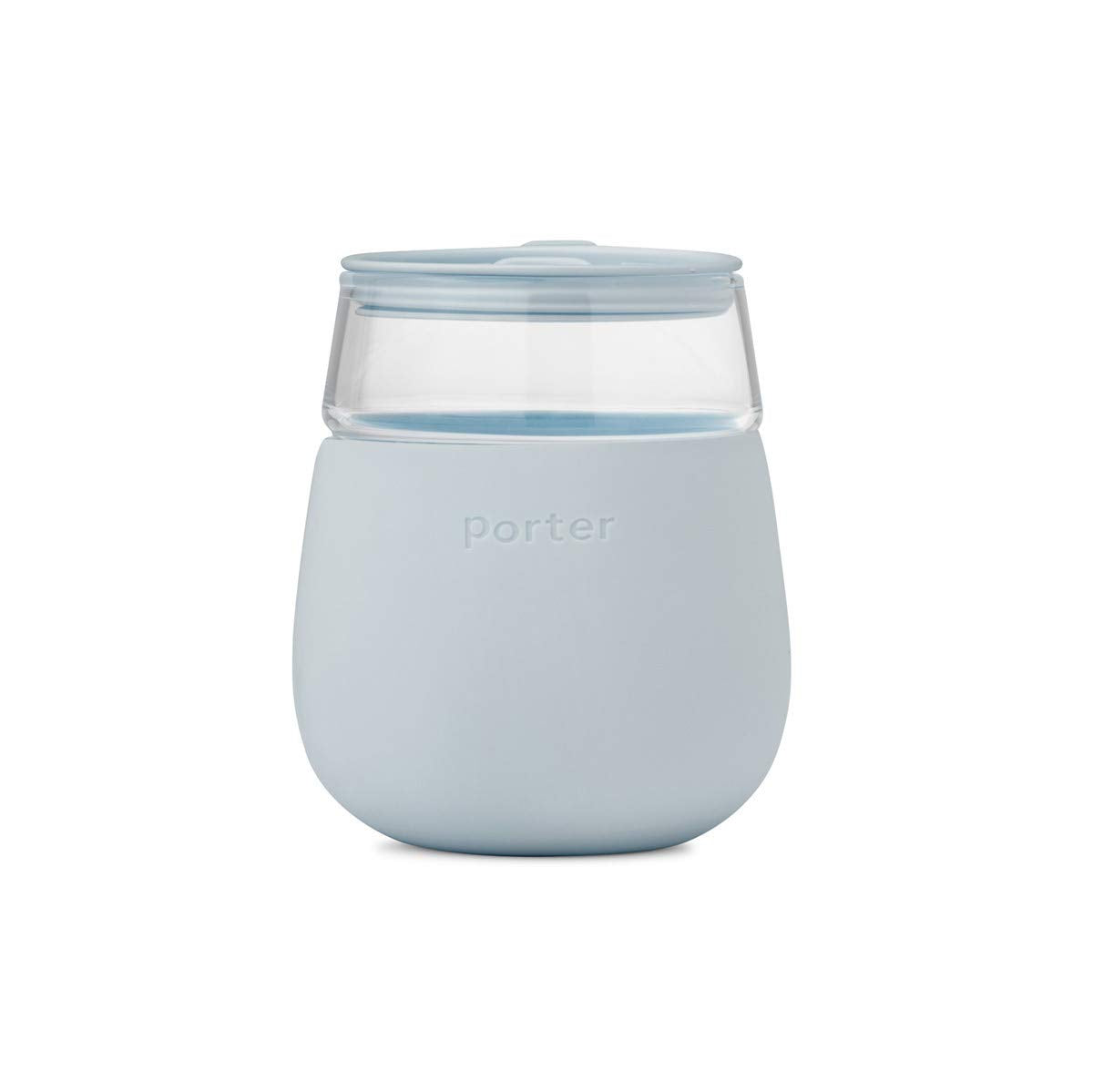 W&P Porter Glass Wide Mouth Bottle w/ Protective Silicone Sleeve | Blush 16 Ounces | On-the-Go | Reusable Bottle | Portable and Lightweight | Dishwasher Safe