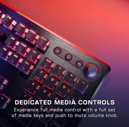 Turtle Beach Vulcan II Max – Optical-Mechanical PC Gaming Keyboard, Customizable RGB Illuminated Keys and Palm Rest, Smart Keys, Titan II Smooth Linear Switches, 200M Keystroke Durability – Black