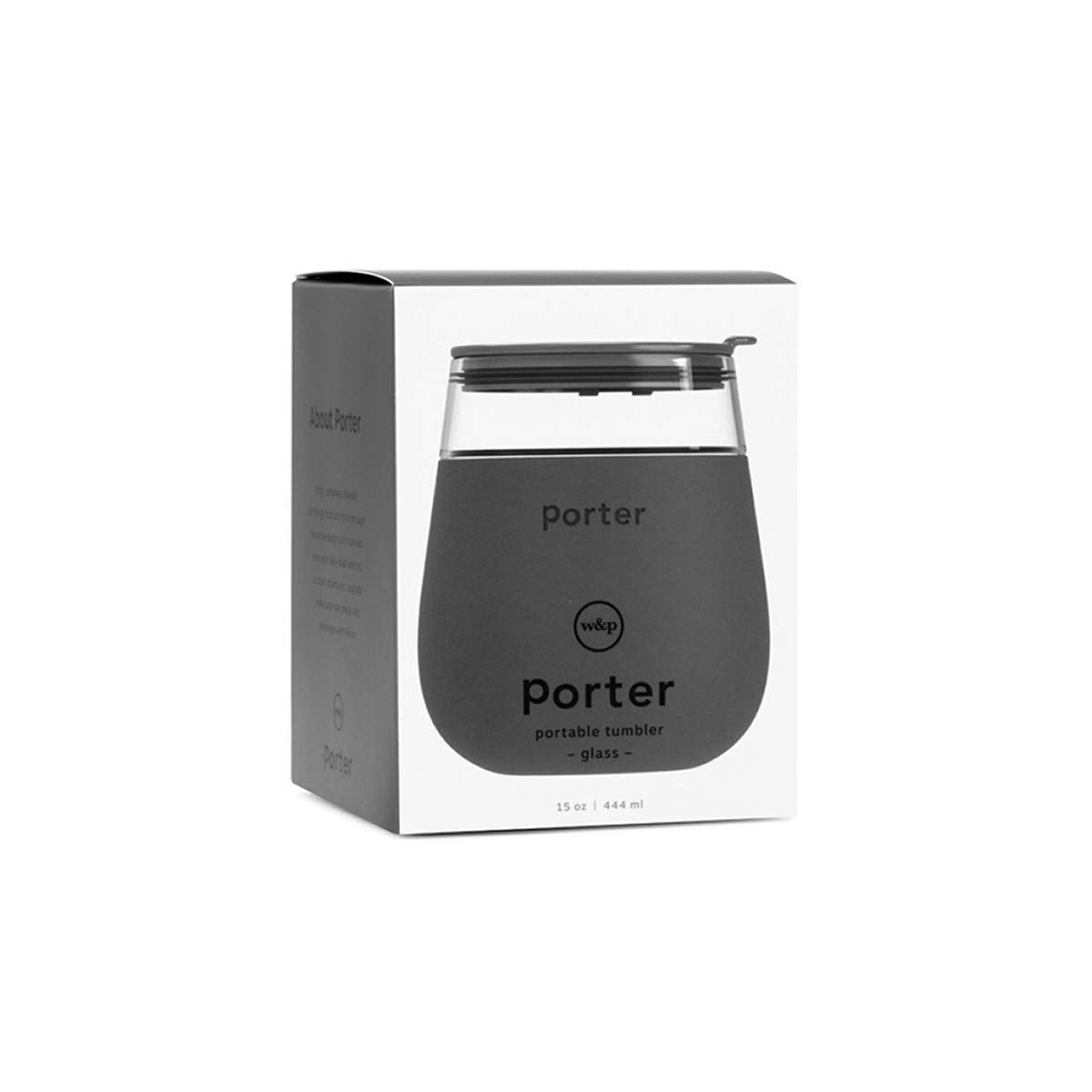 W&P Porter Glass Wide Mouth Bottle w/ Protective Silicone Sleeve | Blush 16 Ounces | On-the-Go | Reusable Bottle | Portable and Lightweight | Dishwasher Safe