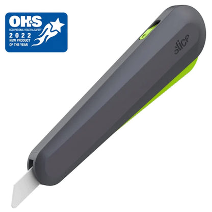 Slice 10563 Smart-Retracting Squeeze-Trigger Utility Knife, Safer Choice, Never Rusts, Lasts 11x Longer Than Metal, Finger Friendly Ceramic Blade, 1 Pack