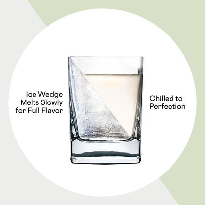 Corkcicle Premium Whiskey Wedge Glass w/Silicone Mold, 9 oz