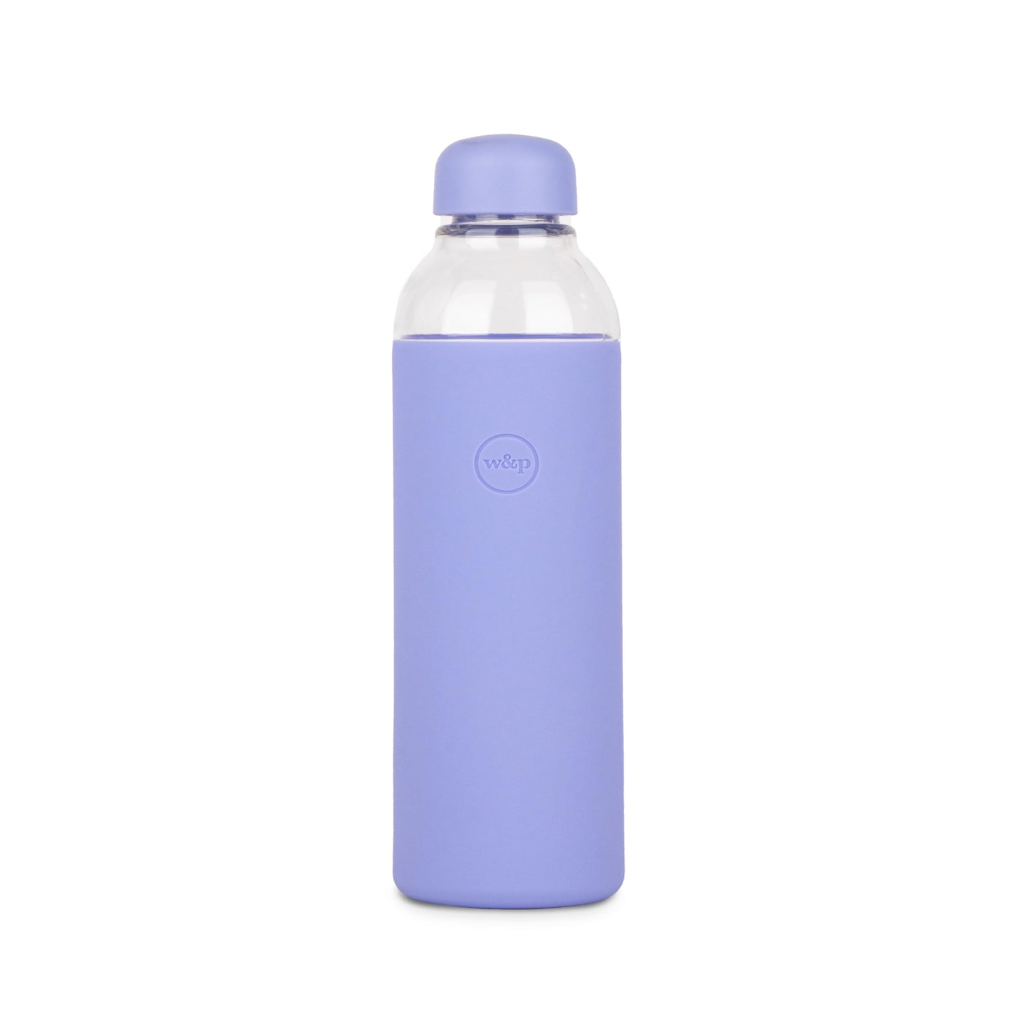 W&P Porter Glass Wide Mouth Bottle w/ Protective Silicone Sleeve | Blush 16 Ounces | On-the-Go | Reusable Bottle | Portable and Lightweight | Dishwasher Safe