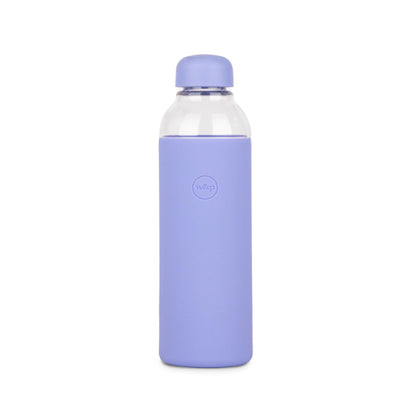 W&P Porter Glass Wide Mouth Bottle w/ Protective Silicone Sleeve | Blush 16 Ounces | On-the-Go | Reusable Bottle | Portable and Lightweight | Dishwasher Safe