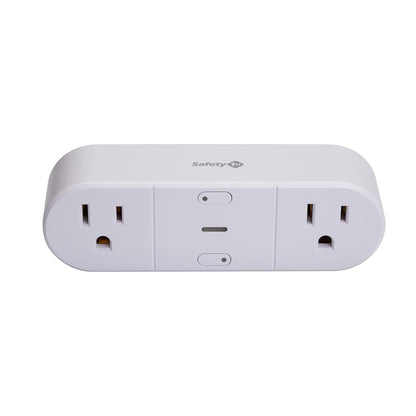 Safety 1st Connected Dual Smart Outlet — Wi-Fi Plug, No Hub Required, Independently Controllable Outlets, Timer & Schedule, ETL Certified, Wi-Fi Controlled, iOS and Android Compatible