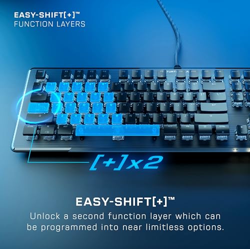 Turtle Beach Vulcan II Max – Optical-Mechanical PC Gaming Keyboard, Customizable RGB Illuminated Keys and Palm Rest, Smart Keys, Titan II Smooth Linear Switches, 200M Keystroke Durability – Black