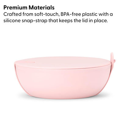 W&P Porter Ceramic Bowl Lunch Container w/ Protective Non-slip Exterior, Mint 1 Liter | Lid & Snap-tight Silicone Strap | Food Storage, Bento Box, Meal Prep | BPA-Free Ceramic