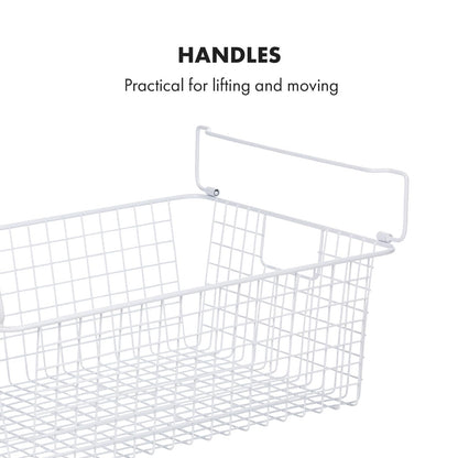 Granrosi XL Stackable Wire Baskets for Organizing - Set of 2