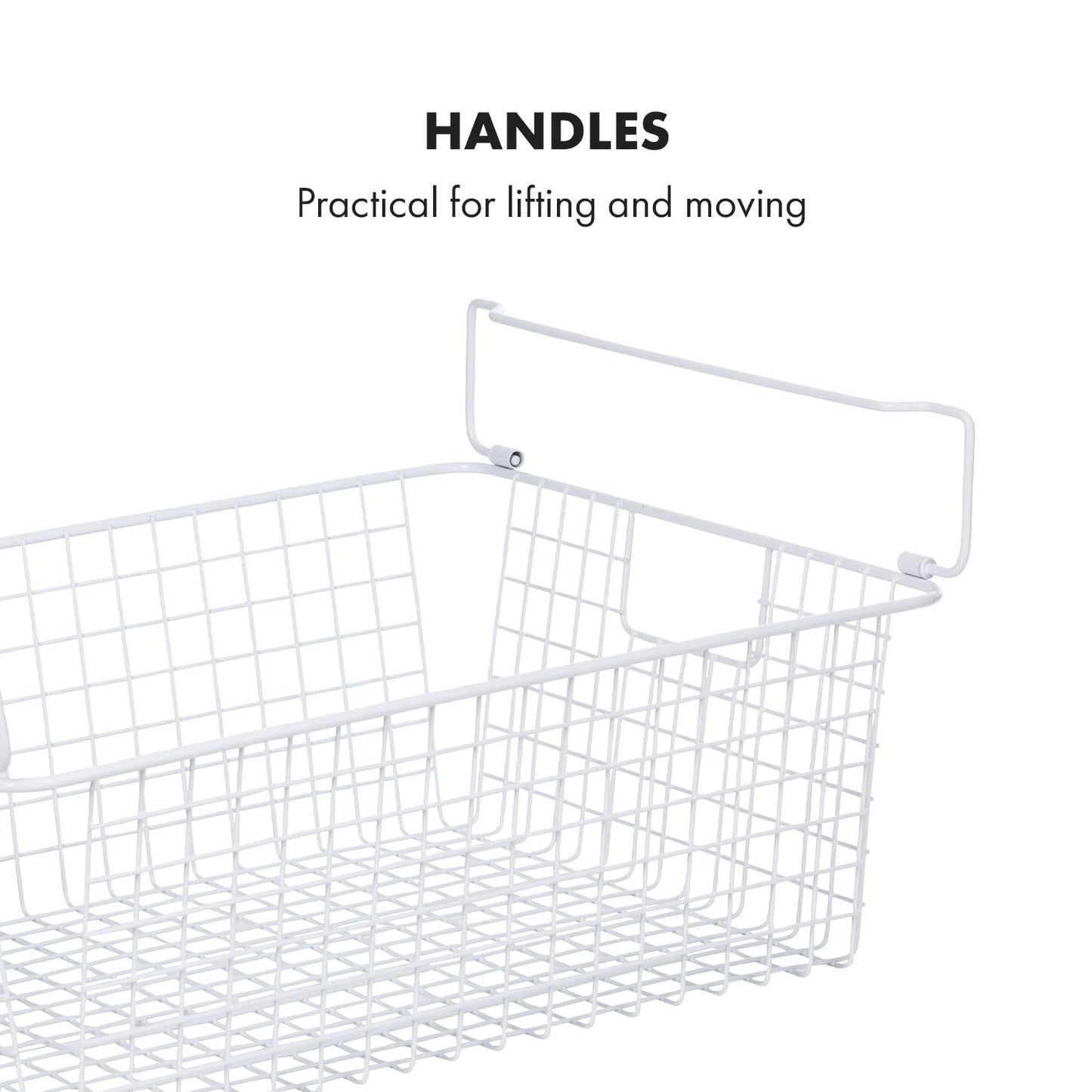 Granrosi XL Stackable Wire Baskets for Organizing - Set of 2