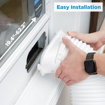 Midea 6,000 BTU ASHRAE (5,000 BTU SACC) Portable Air Conditioner, Cools up to 150 Sq. Ft., with Dehumidifier & Fan mode, Easy- to-use Remote Control & Window Installation Kit Included