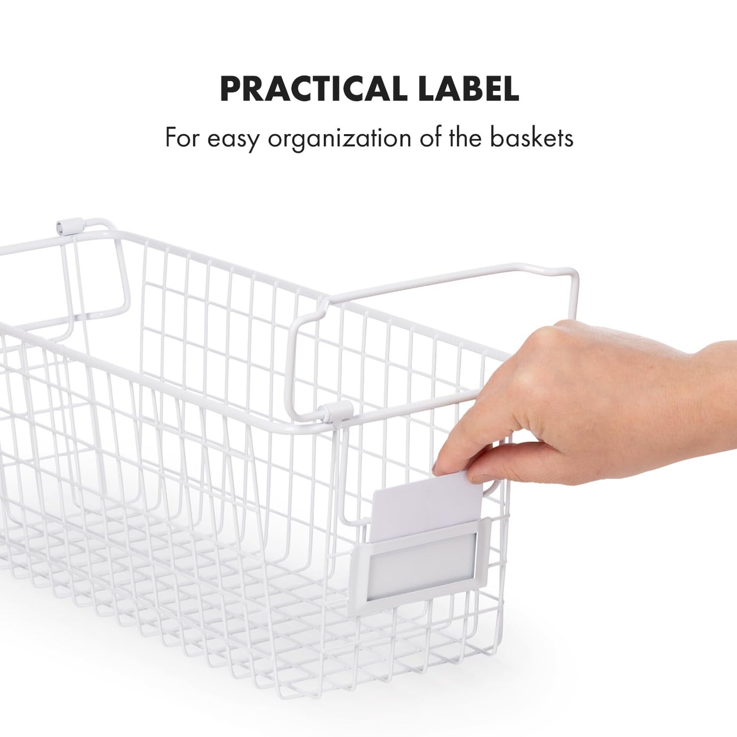 Granrosi XL Stackable Wire Baskets for Organizing - Set of 2