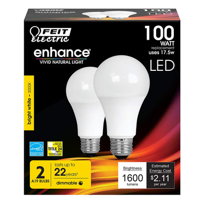Feit Electric A19 100W LED Dimmable Bulbs
