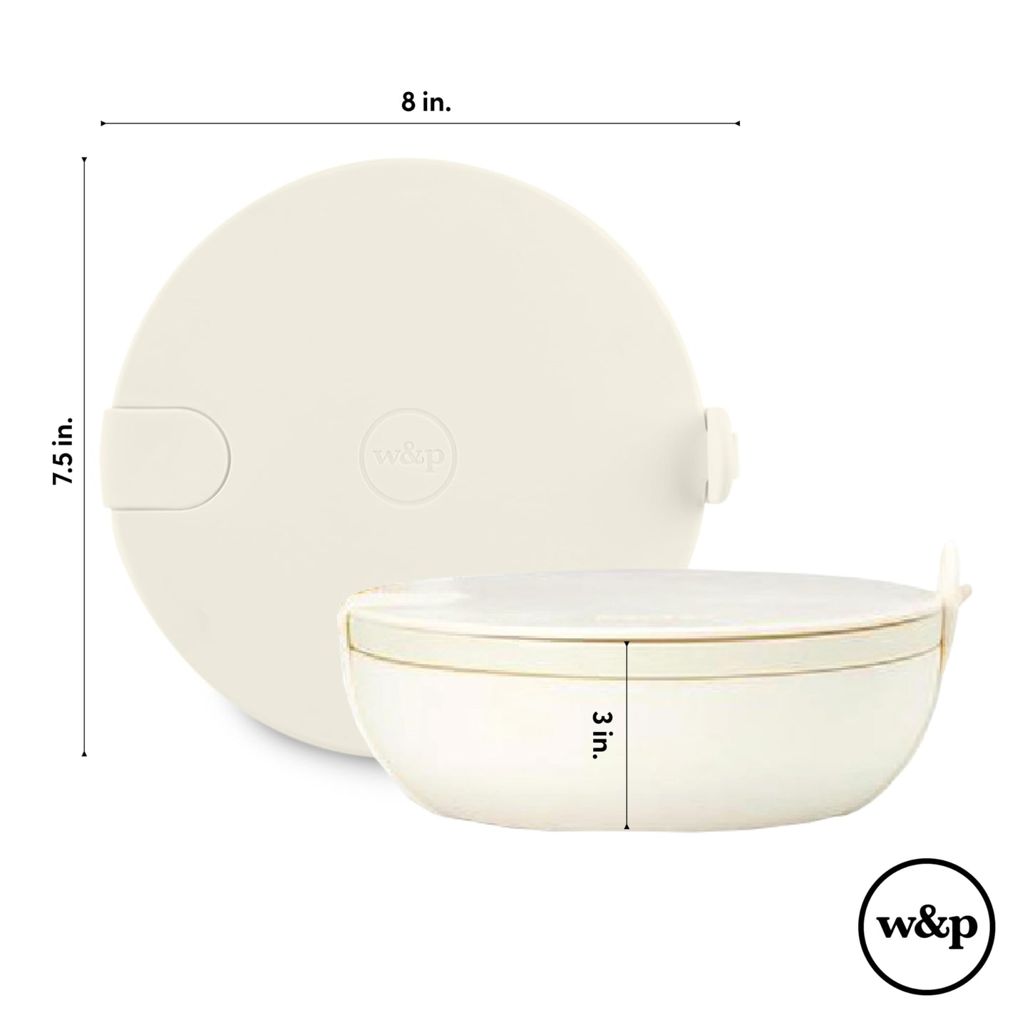 W&P Porter Ceramic Bowl Lunch Container w/ Protective Non-slip Exterior, Mint 1 Liter | Lid & Snap-tight Silicone Strap | Food Storage, Bento Box, Meal Prep | BPA-Free Ceramic