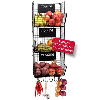 Granrosi XL Stackable Wire Baskets for Organizing - Set of 2