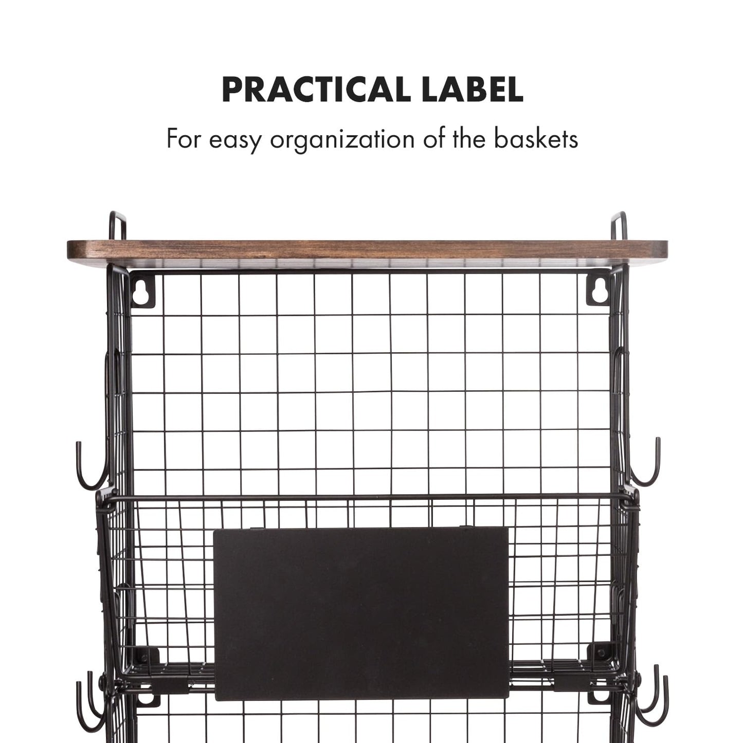 Granrosi XL Stackable Wire Baskets for Organizing - Set of 2