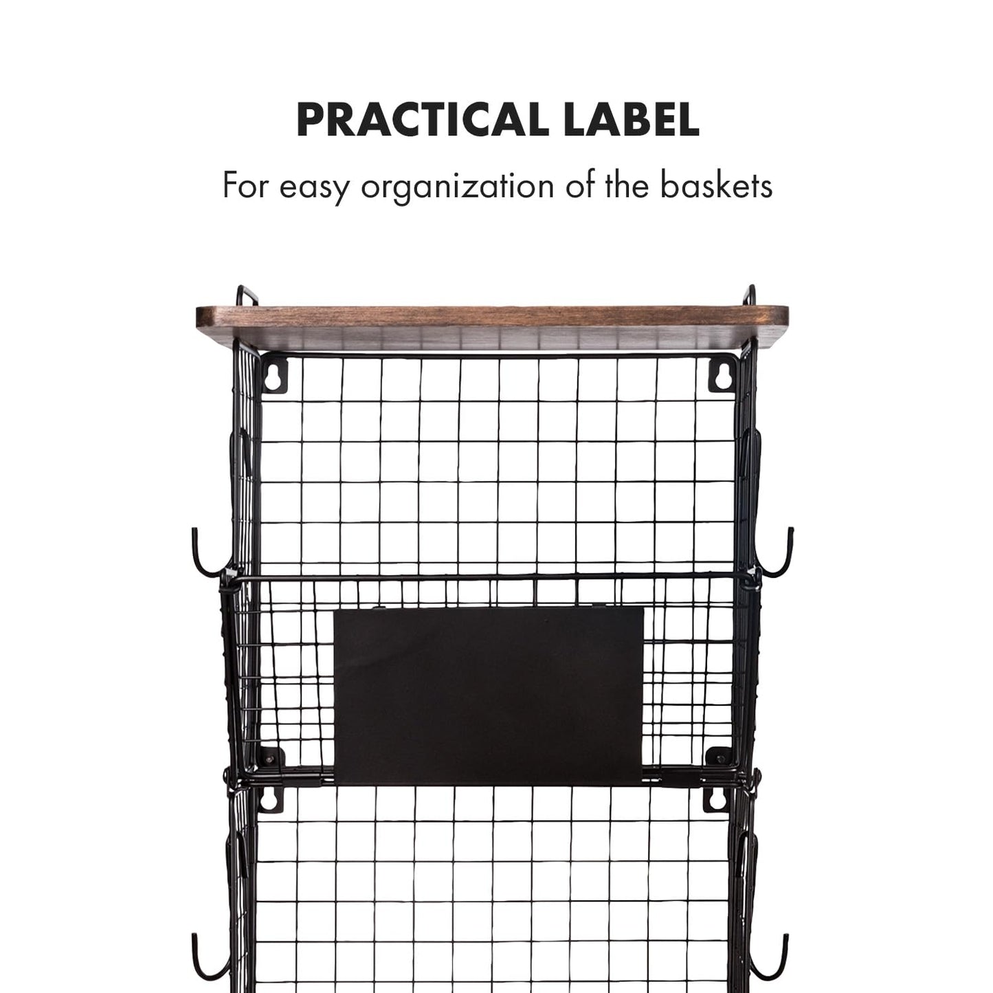 Granrosi XL Stackable Wire Baskets for Organizing - Set of 2