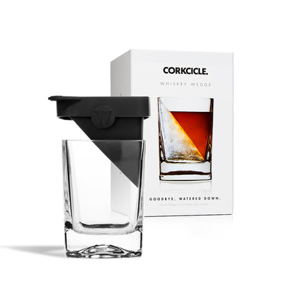 Corkcicle Premium Whiskey Wedge Glass w/Silicone Mold, 9 oz