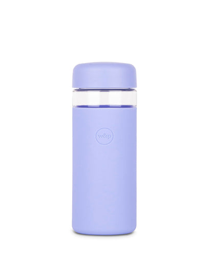 W&P Porter Glass Wide Mouth Bottle w/ Protective Silicone Sleeve | Blush 16 Ounces | On-the-Go | Reusable Bottle | Portable and Lightweight | Dishwasher Safe