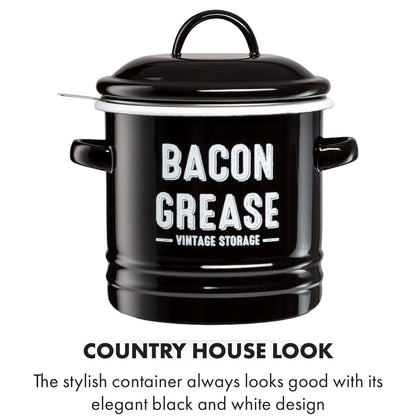 Granrosi Bacon Grease Container with Strainer - 36OZ