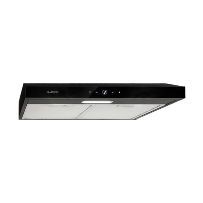 KLARSTEIN Contempo Neo - Under-Mounted Cooker Hood Extractor, Recirculation Width 90 CM, Maximum Exhaust Power 175 m³/h, SenseControl, Integrated Touch Control, LED Cooker Lights, Elegant Design